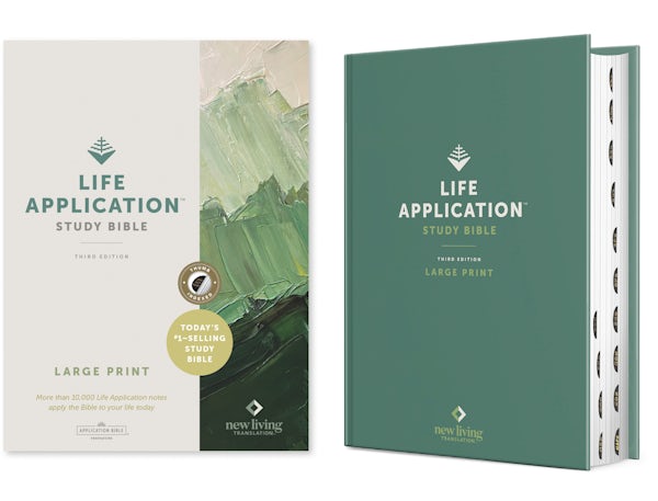 Cover image for NLT Life Application Study Bible, Third Edition, Large Print (Red Letter, Hardcover, Indexed), isbn: 9781496443854