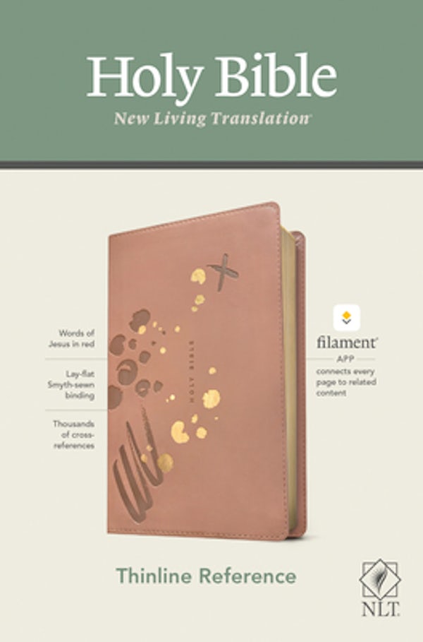 Cover image for NLT Thinline Reference Bible, Filament Enabled Edition (Red Letter, Leatherlike, Pink), isbn: 9781496444851