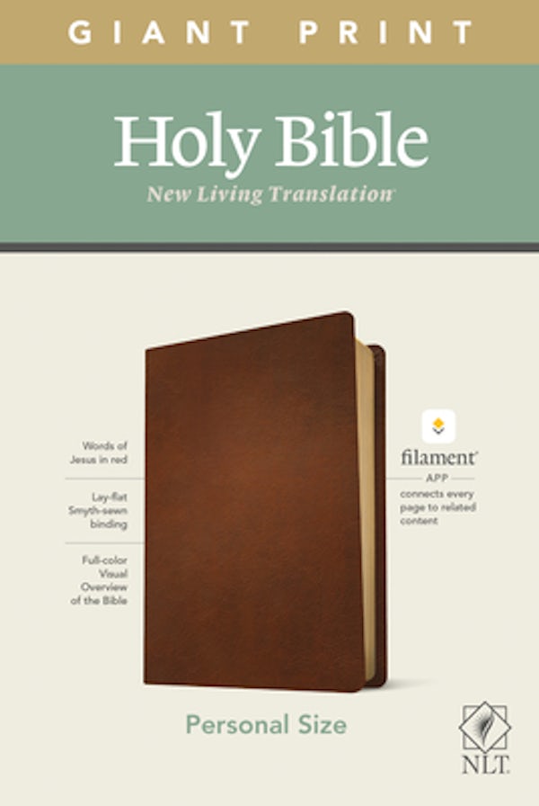 Cover image for NLT Personal Size Giant Print Bible, Filament Enabled Edition (Genuine Leather, Brown), isbn: 9781496444998