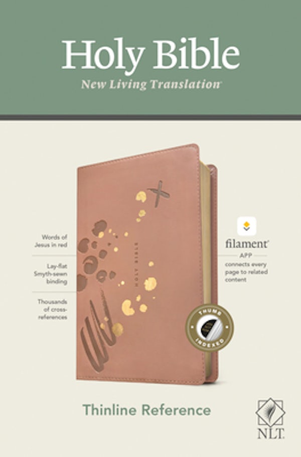 Cover image for NLT Thinline Reference Bible, Filament Enabled Edition (Red Letter, Leatherlike, Pink, Indexed), isbn: 9781496445230