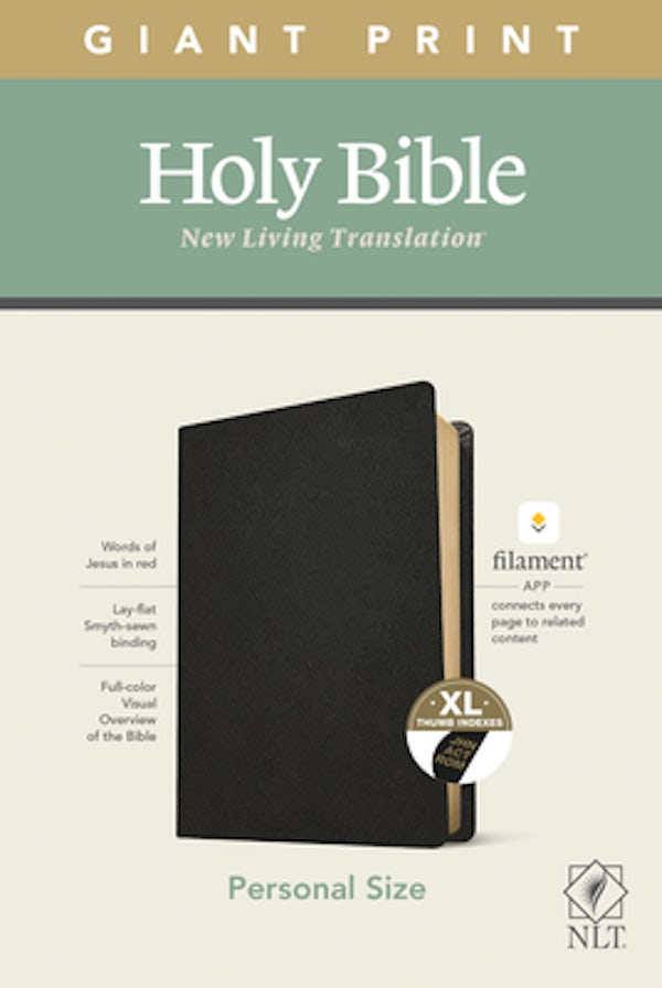 Cover image for NLT Personal Size Giant Print Bible, Filament Enabled Edition (Red Letter, Genuine Leather, Black, Indexed), isbn: 9781496445308