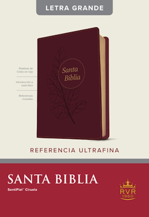 Cover image for Santa Biblia Rvr60, Edici�n de Referencia Ultrafina, Letra Grande (Sentipiel, Ciruela, Letra Roja), isbn: 9781496445902
