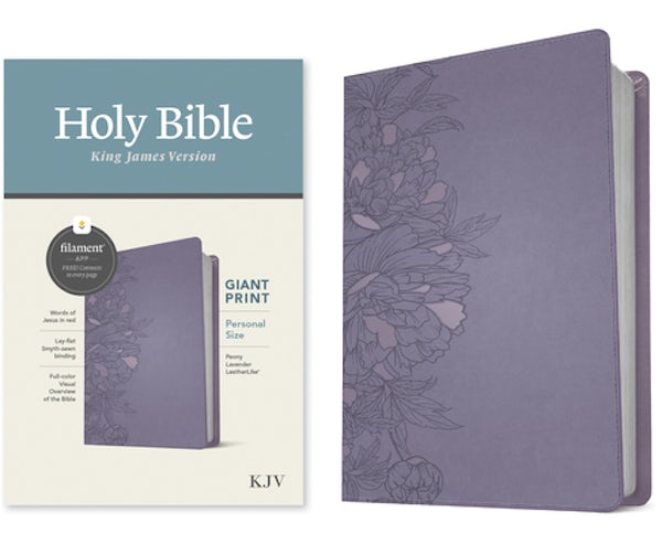 Cover image for KJV Personal Size Giant Print Bible, Filament Enabled Edition (Leatherlike, Peony Lavender), isbn: 9781496447678