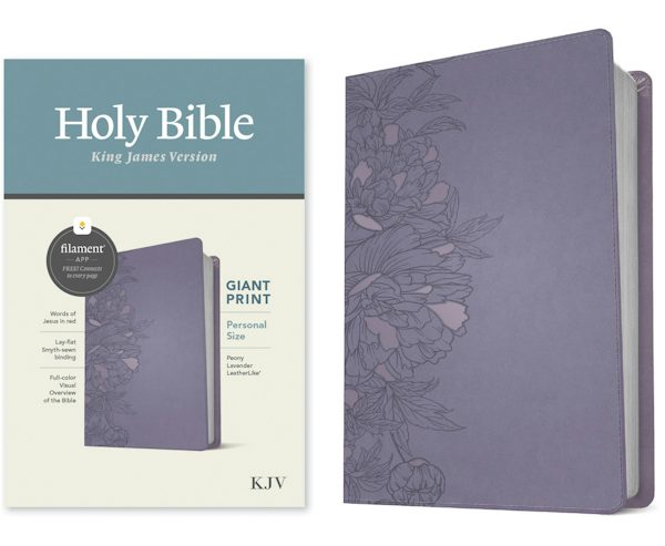 Cover image for KJV Personal Size Giant Print Bible, Filament Enabled Edition (Leatherlike, Peony Lavender), isbn: 9781496447678