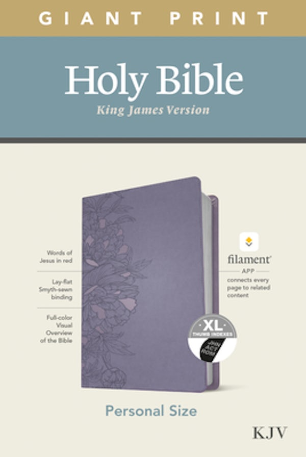 Cover image for KJV Personal Size Giant Print Bible, Filament Enabled Edition (Leatherlike, Peony Lavender, Indexed), isbn: 9781496447715