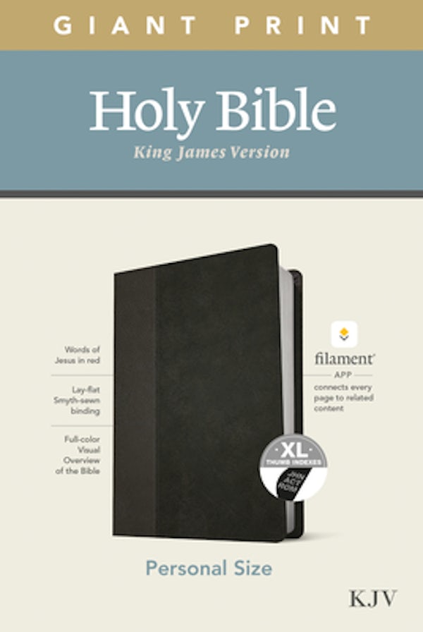 Cover image for KJV Personal Size Giant Print Bible, Filament Enabled Edition (Leatherlike, Black/Onyx, Indexed), isbn: 9781496447739