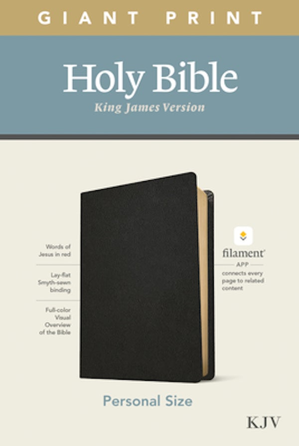 Cover image for KJV Personal Size Giant Print Bible, Filament Enabled Edition (Genuine Leather, Black), isbn: 9781496447746