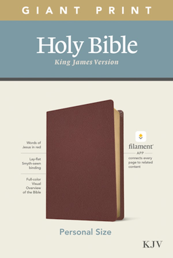 Cover image for KJV Personal Size Giant Print Bible, Filament Enabled Edition (Genuine Leather, Burgundy), isbn: 9781496447753