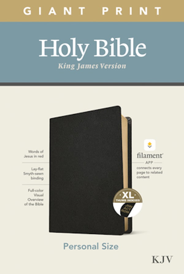 Cover image for KJV Personal Size Giant Print Bible, Filament Enabled Edition (Genuine Leather, Black, Indexed), isbn: 9781496447760