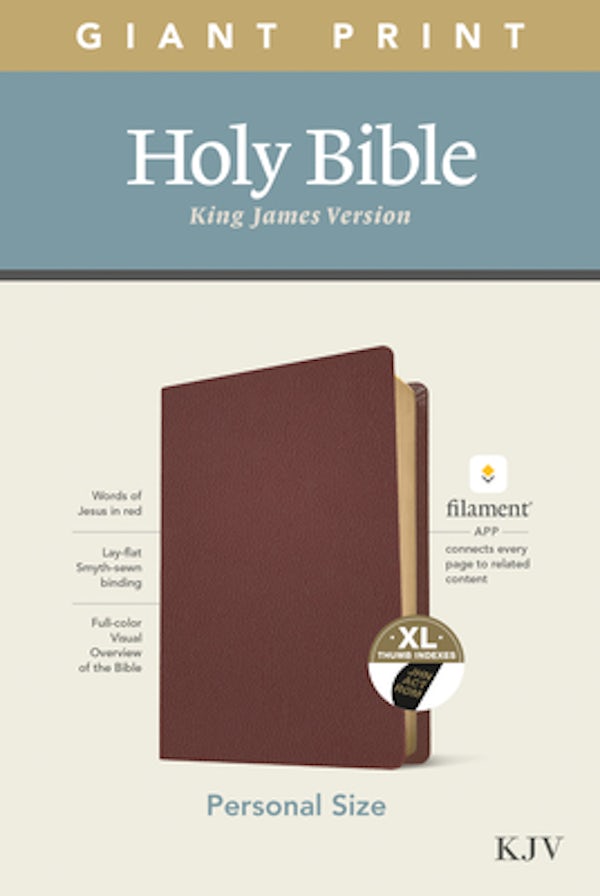 Cover image for KJV Personal Size Giant Print Bible, Filament Enabled Edition (Genuine Leather, Burgundy, Indexed), isbn: 9781496447777