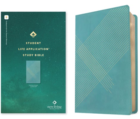 Cover image for NLT Student Life Application Study Bible, Filament Enabled (Leatherlike, Teal Blue Striped, Red Letter), isbn: 9781496449610