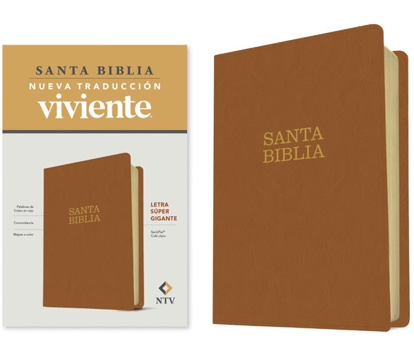 Cover image for Santa Biblia Ntv, Letra Súper Gigante (Sentipiel, Café Claro, Letra Roja), isbn: 9781496450197