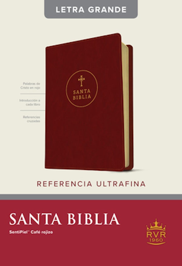 Cover image for Santa Biblia Rvr60, Edici�n de Referencia Ultrafina, Letra Grande (Sentipiel, Caf� Rojizo, �ndice, Letra Roja), isbn: 9781496450289