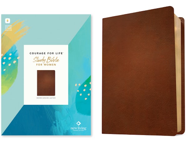 Cover image for NLT Courage for Life Study Bible for Women, Filament Enabled (Genuine Leather, Brown), isbn: 9781496452870