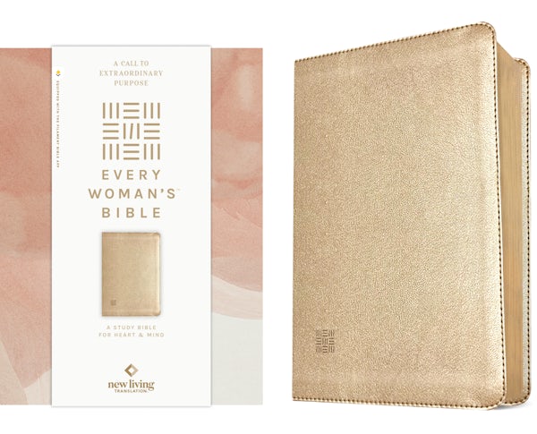 Cover image for NLT Every Woman's Bible, Filament Enabled (Leatherlike, Soft Gold, Red Letter), isbn: 9781496453013