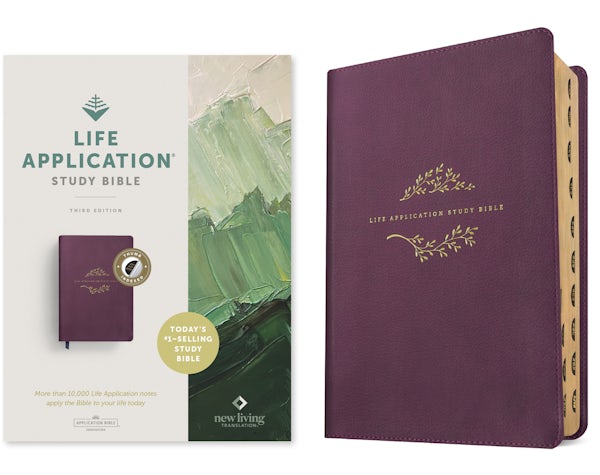 Cover image for NLT Life Application Study Bible, Third Edition (Leatherlike, Purple, Indexed, Red Letter), isbn: 9781496455215