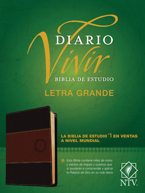 Cover image for Biblia de Estudio del Diario Vivir Ntv, Letra Grande (Sentipiel, Caf�/Caf� Claro, �ndice, Letra Roja), isbn: 9781496455772