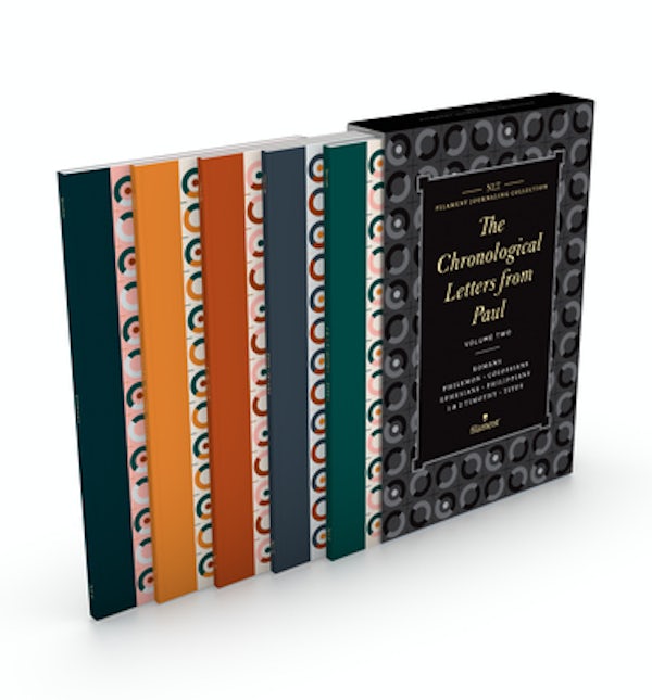 Cover image for NLT Filament Journaling Collection: The Chronological Letters from Paul, Volume Two Set; Romans, Philemon, Colossians, Ephesians, Philippians, 1 & 2 Timothy, and Titus (Boxed Set), isbn: 9781496458742