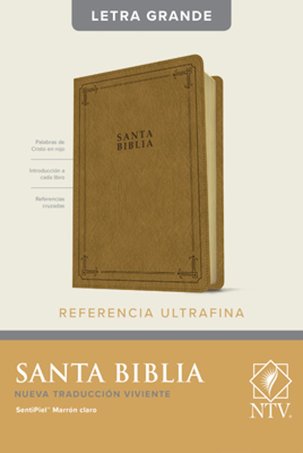 Cover image for Santa Biblia Ntv, Edici�n de Referencia Ultrafina, Letra Grande (Sentipiel, Marr�n Claro, �ndice, Letra Roja), isbn: 9781496460004