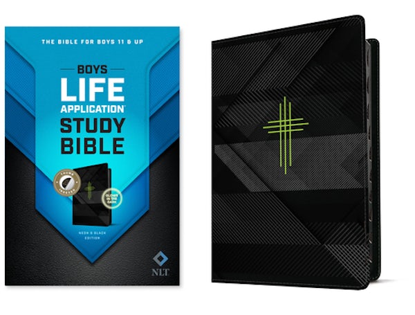 Cover image for NLT Boys Life Application Study Bible, Tutone (Leatherlike, Neon/Black, Indexed), isbn: 9781496461445