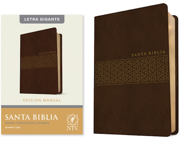 Cover image for Santa Biblia Ntv, Edici�n Manual, Letra Gigante (Sentipiel, Caf�, Letra Roja), isbn: 9781496466013