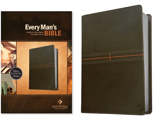 Cover image for Every Man's Bible NLT (Leatherlike, East-West Grey), isbn: 9781496466341