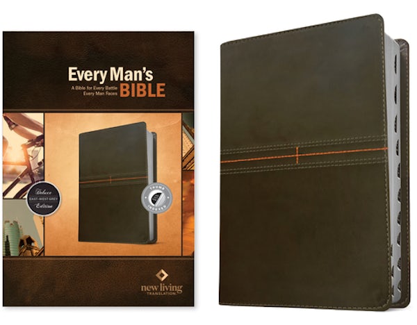 Cover image for Every Man's Bible NLT (Leatherlike, East-West Grey, Indexed), isbn: 9781496466358