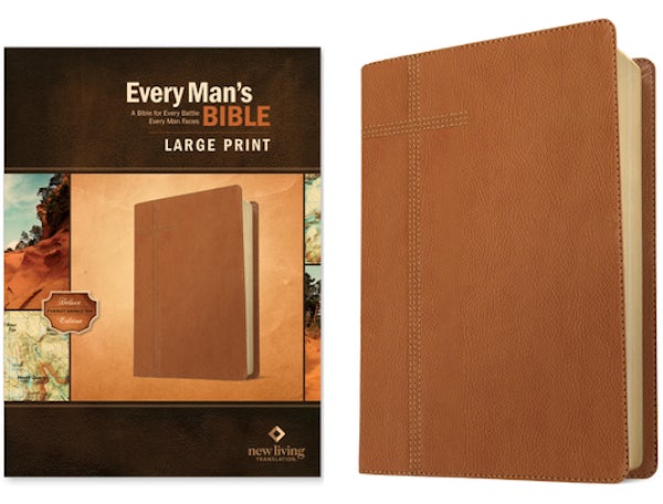 Cover image for Every Man's Bible Nlt, Large Print (Leatherlike, Pursuit Saddle Tan), isbn: 9781496466365