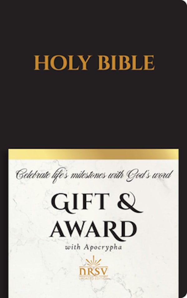 Cover image for NRSV Updated Edition Gift & Award Bible with Apocrypha (Imitation Leather, Black), isbn: 9781496472045