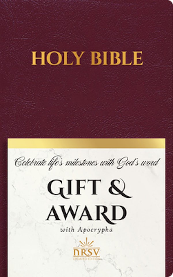 Cover image for NRSV Updated Edition Gift & Award Bible with Apocrypha (Imitation Leather, Burgundy), isbn: 9781496472052