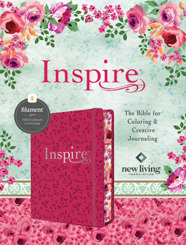 Cover image for Inspire Bible Nlt, Filament Enabled (Hardcover Leatherlike, Pink Peony), isbn: 9781496474100
