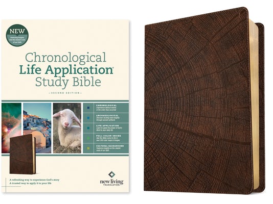 Cover image for NLT Chronological Life Application Study Bible, Second Edition (Leatherlike, Heritage Oak Brown), isbn: 9781496475428
