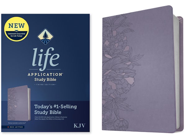 Cover image for KJV Life Application Study Bible, Third Edition (Leatherlike, Peony Lavender, Red Letter), isbn: 9781496477323