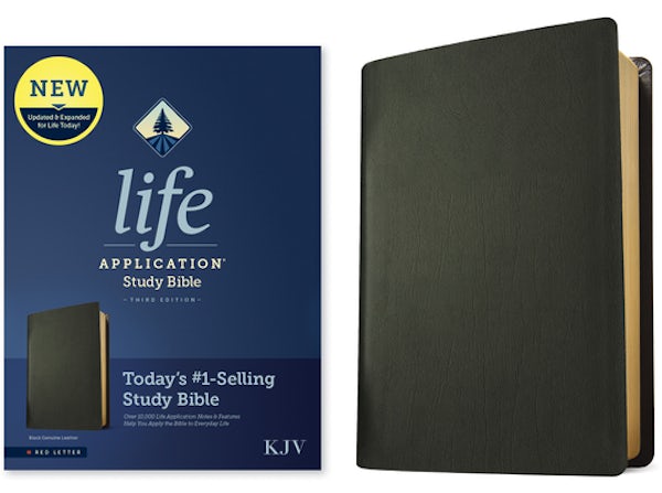 Cover image for KJV Life Application Study Bible, Third Edition (Genuine Leather, Black, Red Letter), isbn: 9781496477361