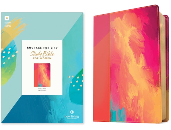Cover image for NLT Courage for Life Study Bible for Women, Filament Enabled (Leatherlike, Fierce Pink), isbn: 9781496477705