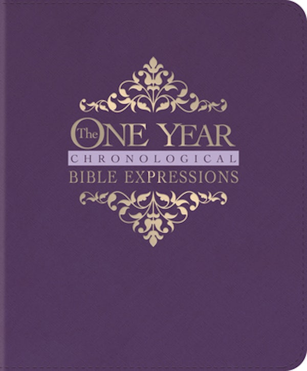 Cover image for The One Year Chronological Bible Expressions NLT (Leatherlike, Imperial Purple), isbn: 9781496477842