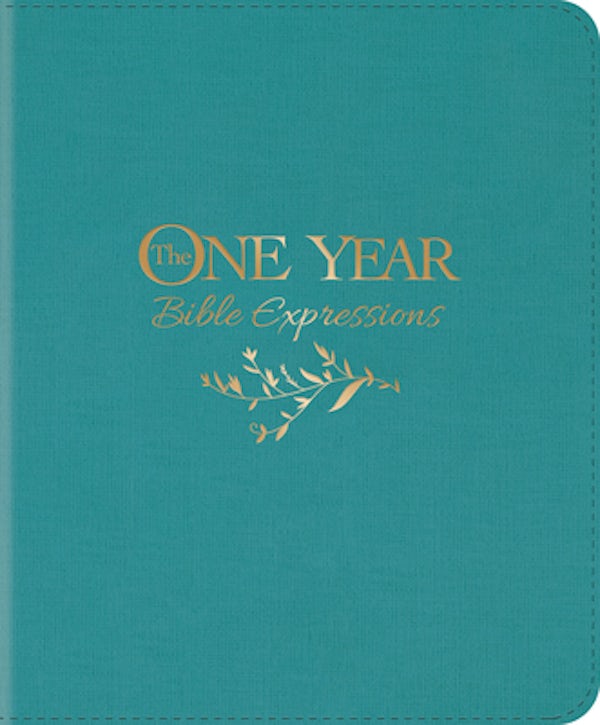 Cover image for The One Year Bible Expressions NLT (Leatherlike, Tidewater Teal), isbn: 9781496477859