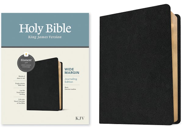 Cover image for KJV Wide Margin Bible, Filament Enabled (Genuine Leather, Black, Red Letter), isbn: 9781496479198