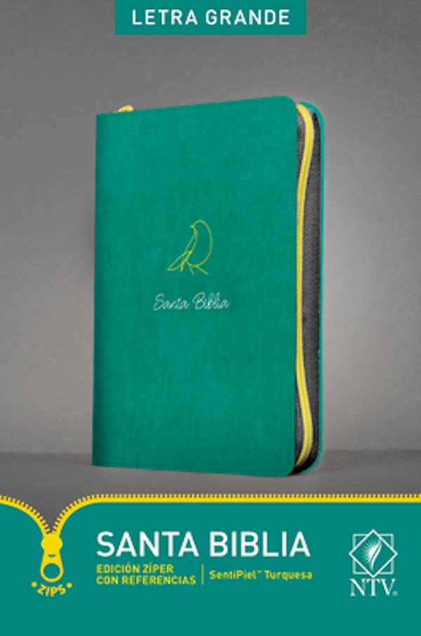 Cover image for Santa Biblia Ntv, Edici�n Z�per Con Referencias, Letra Grande (Sentipiel, Turquesa, �ndice), isbn: 9781496481009