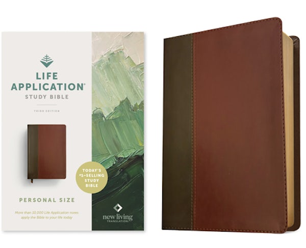 Cover image for NLT Life Application Study Bible, Third Edition, Personal Size (Leatherlike, Brown/Mahogany, Red Letter), isbn: 9781496484727