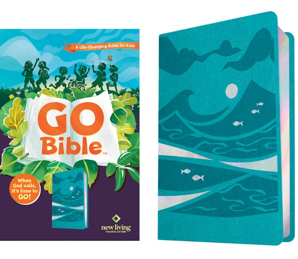 Cover image for NLT Go Bible for Kids (Leatherlike, Teal Ocean), isbn: 9781496486561