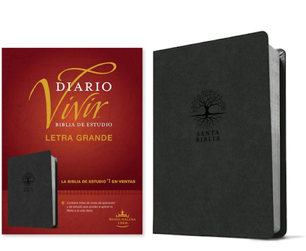 Cover image for Biblia de Estudio del Diario Vivir Rvr60, Letra Grande (Sentipiel, Carb�n, Letra Roja), isbn: 9781496486684