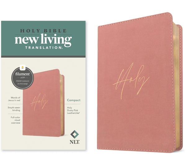 Cover image for NLT Compact Bible, Filament Enabled (Leatherlike, Holy Dusty Pink, Red Letter), isbn: 9781496486707