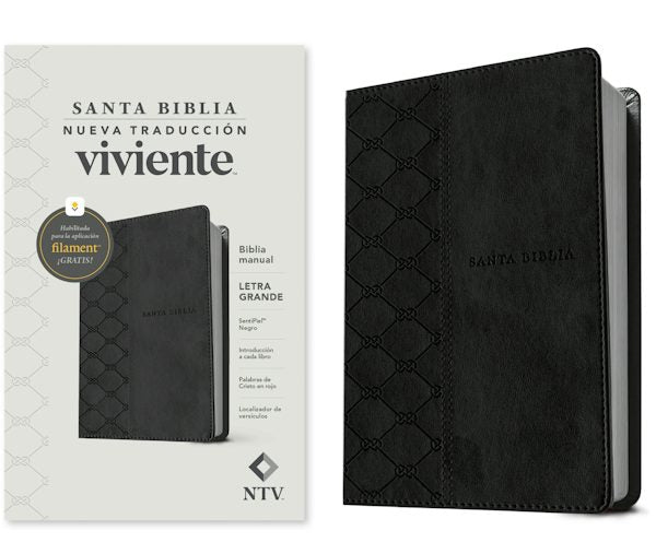 Cover image for Biblia Manual Ntv, Letra Grande Con Filament (Sentipiel, Negro, Letra Roja), isbn: 9781496488305