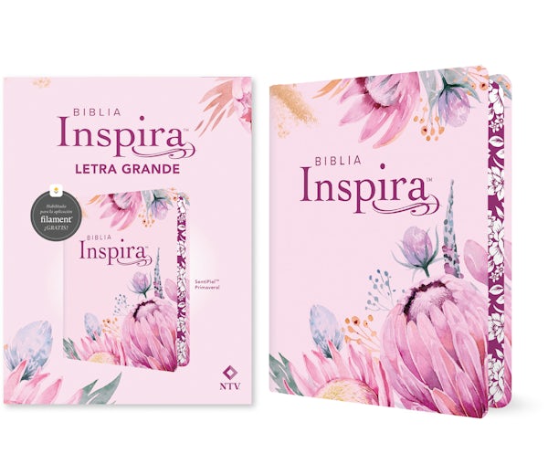 Cover image for Biblia Inspira Ntv, Letra Grande Con Filament (Sentipiel, Primaveral), isbn: 9781496488978