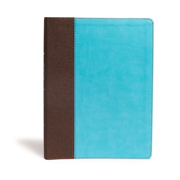 Cover image for CSB Life Essentials Study Bible, Brown/Sky Leathertouch, Indexed, isbn: 9781535956499