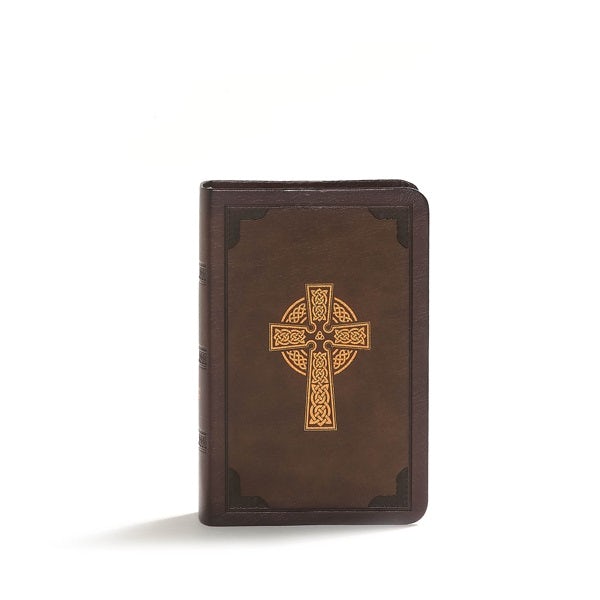 Cover image for KJV Large Print Compact Reference Bible, Celtic Cross Brown Leathertouch, isbn: 9781535956802