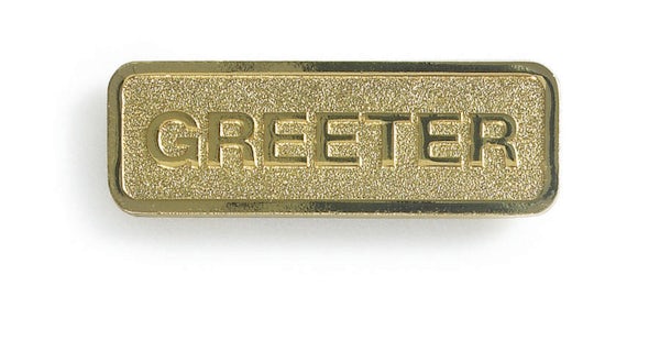 Cover image for Greeter Badge - Brass Finish, isbn: 9781535999229