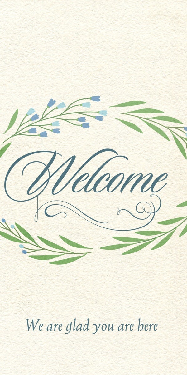 Cover image for Guest Card - Welcome We Are Glad You Are Here (Package of 50), isbn: 9781535999359