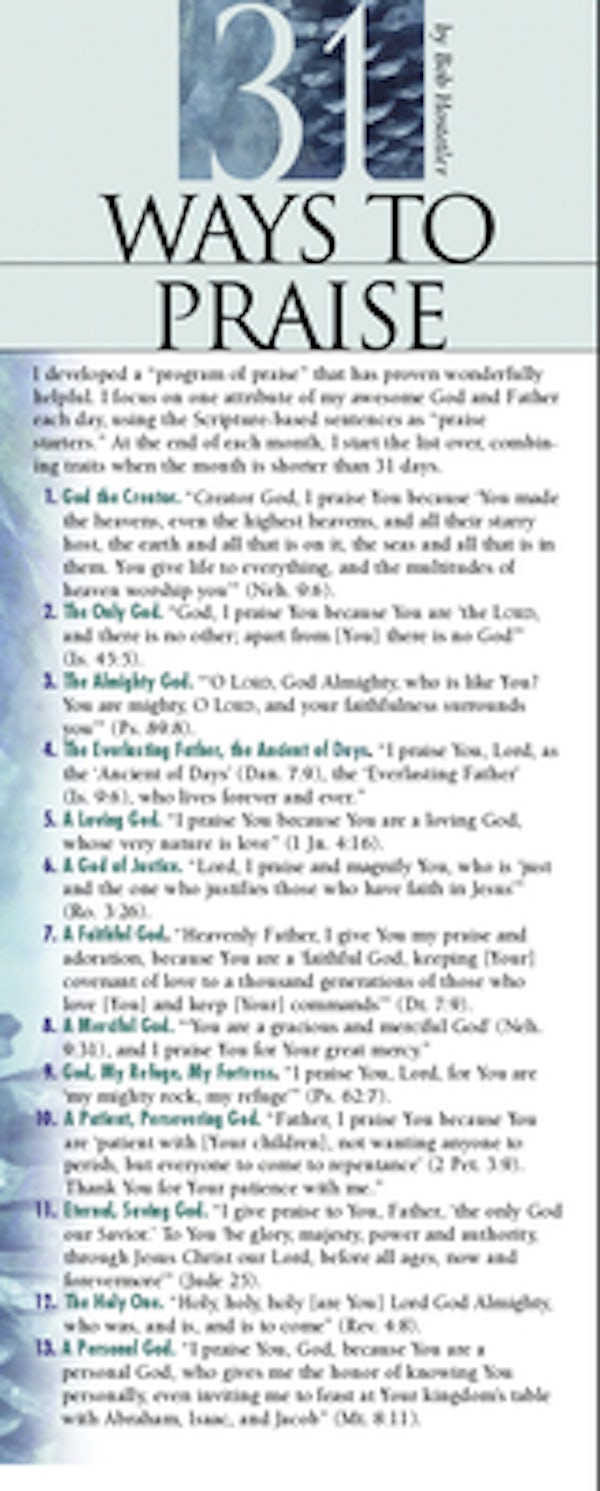 Cover image for 31 Ways to Praise 50-Pack, isbn: 9781576839072